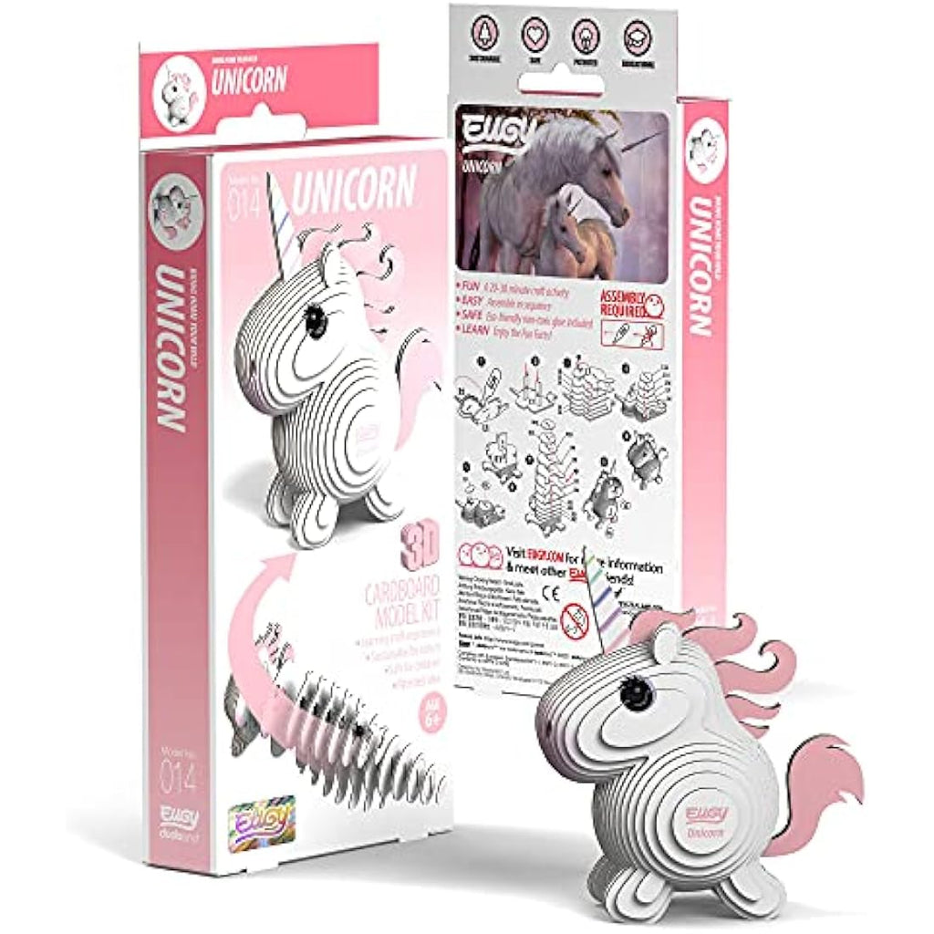 EUGY 3D Unicorn Model Craft Kit – DIY Educational Puzzle for Kids