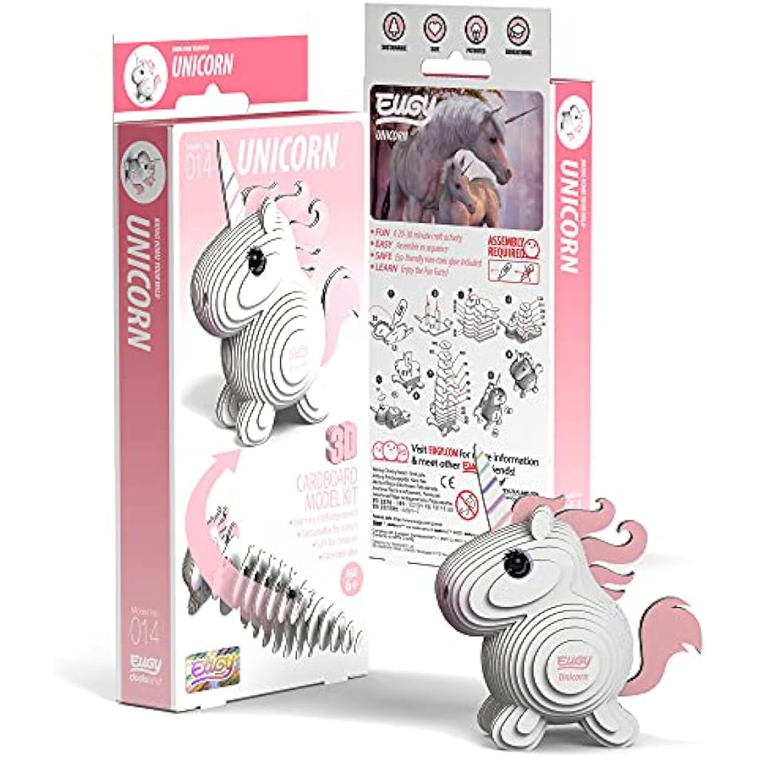 EUGY 3D Unicorn Model Craft Kit – DIY Educational Puzzle for Kids