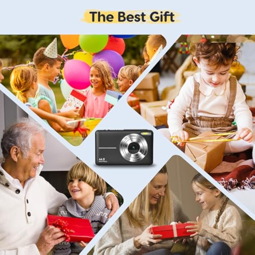 CAMKORY Digital Camera - 1080P 44MP Compact Vlogging Camera for Kids
