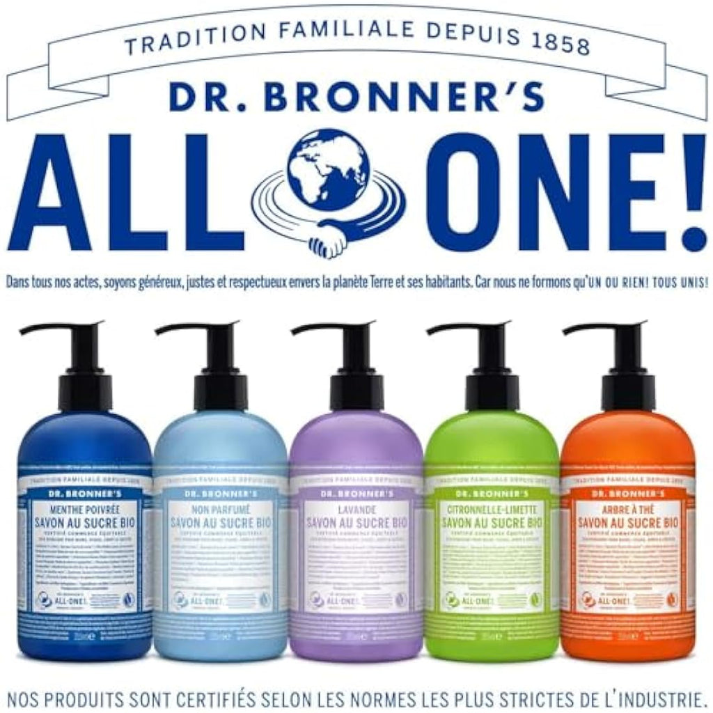 Dr. Bronner’s Unscented Baby Sugar Soap – Organic 4-in-1 Cleanser, 335ml