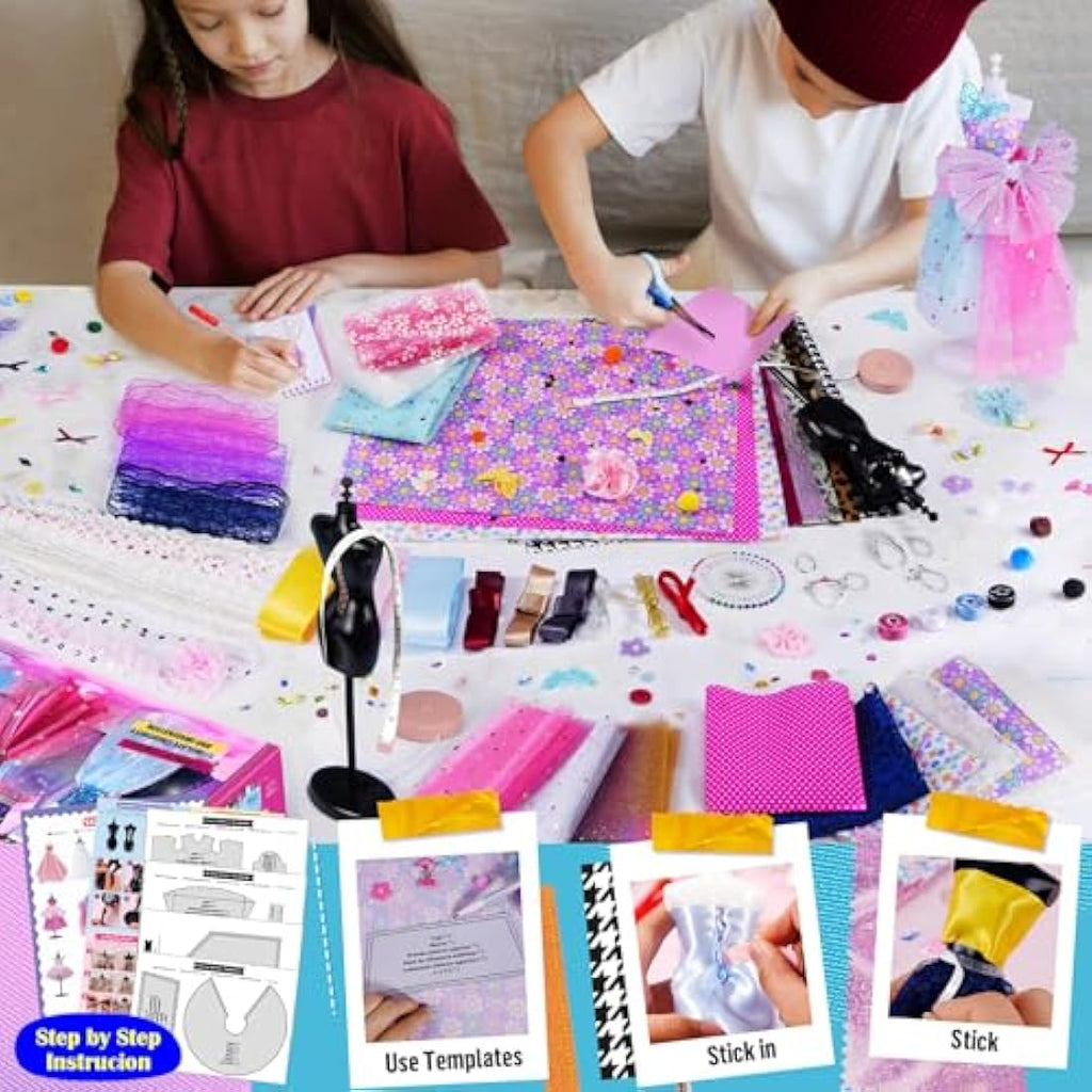 Jolof Store Fashion Designer Kit - 1000+Pcs DIY Sewing Craft for Girls