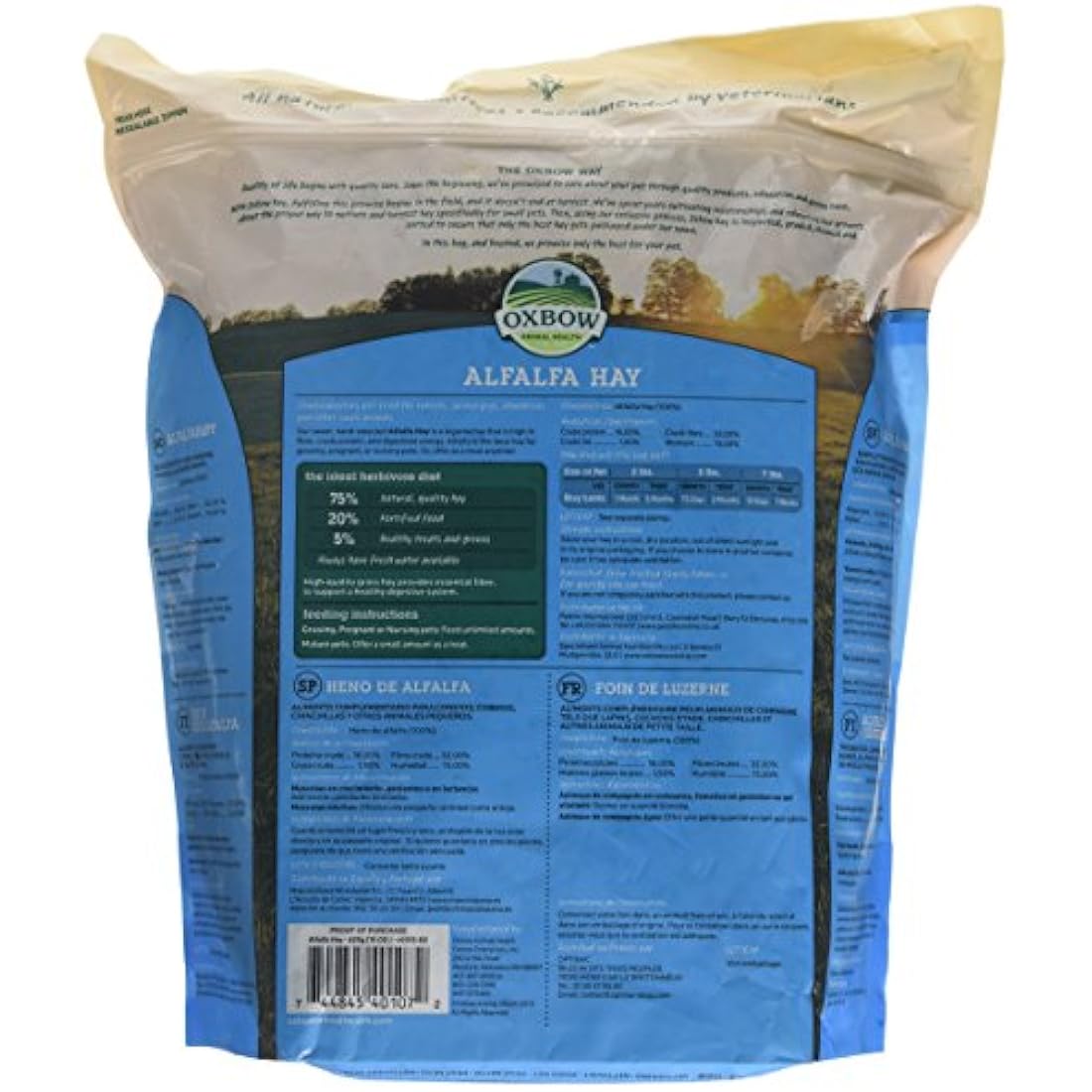 Oxbow Alfalfa Hay – High Protein Small Pet Food for Growth, 425 g
