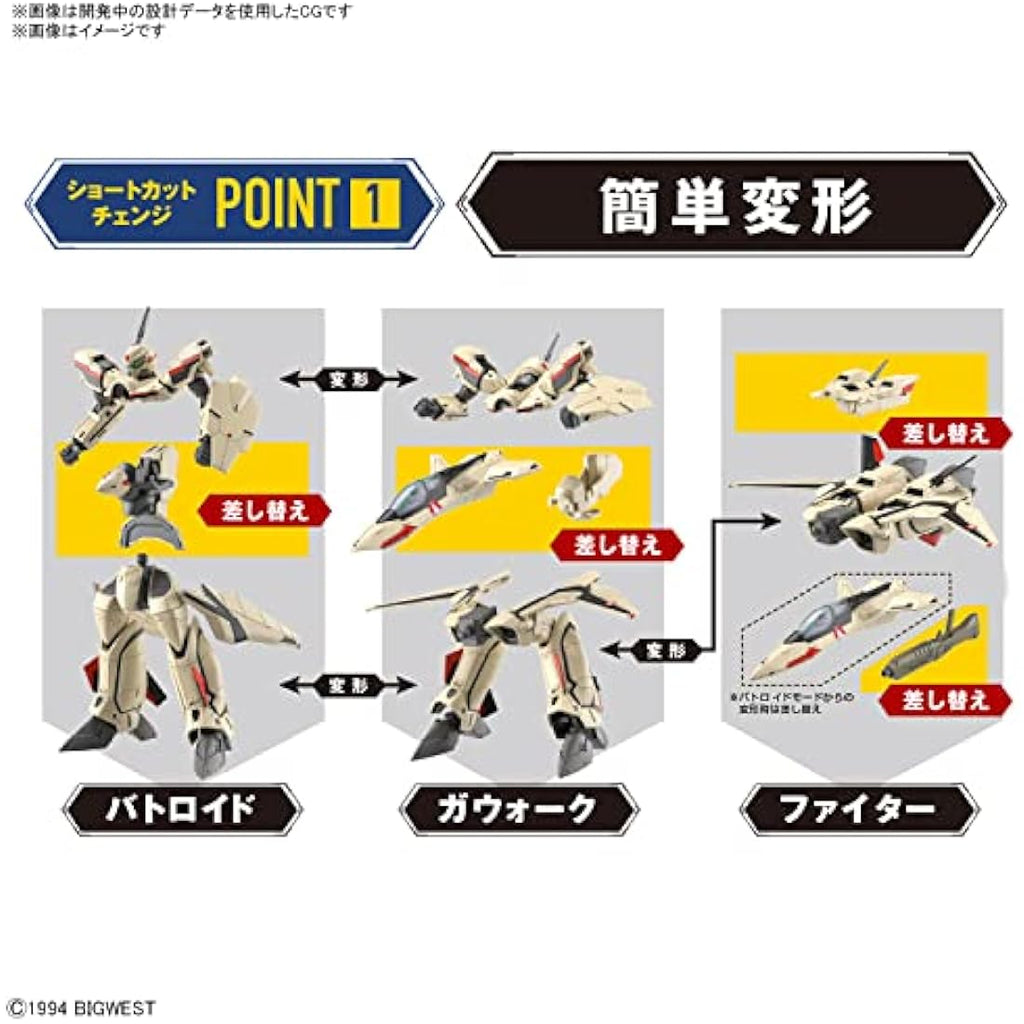 Bandai Macross HG 1/100 YF-19 Model Kit - 3-Stage Transformation