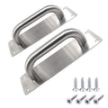 WANLIAN Stainless Steel Push Pull Door Plate Handle - 2Pcs Heavy Duty
