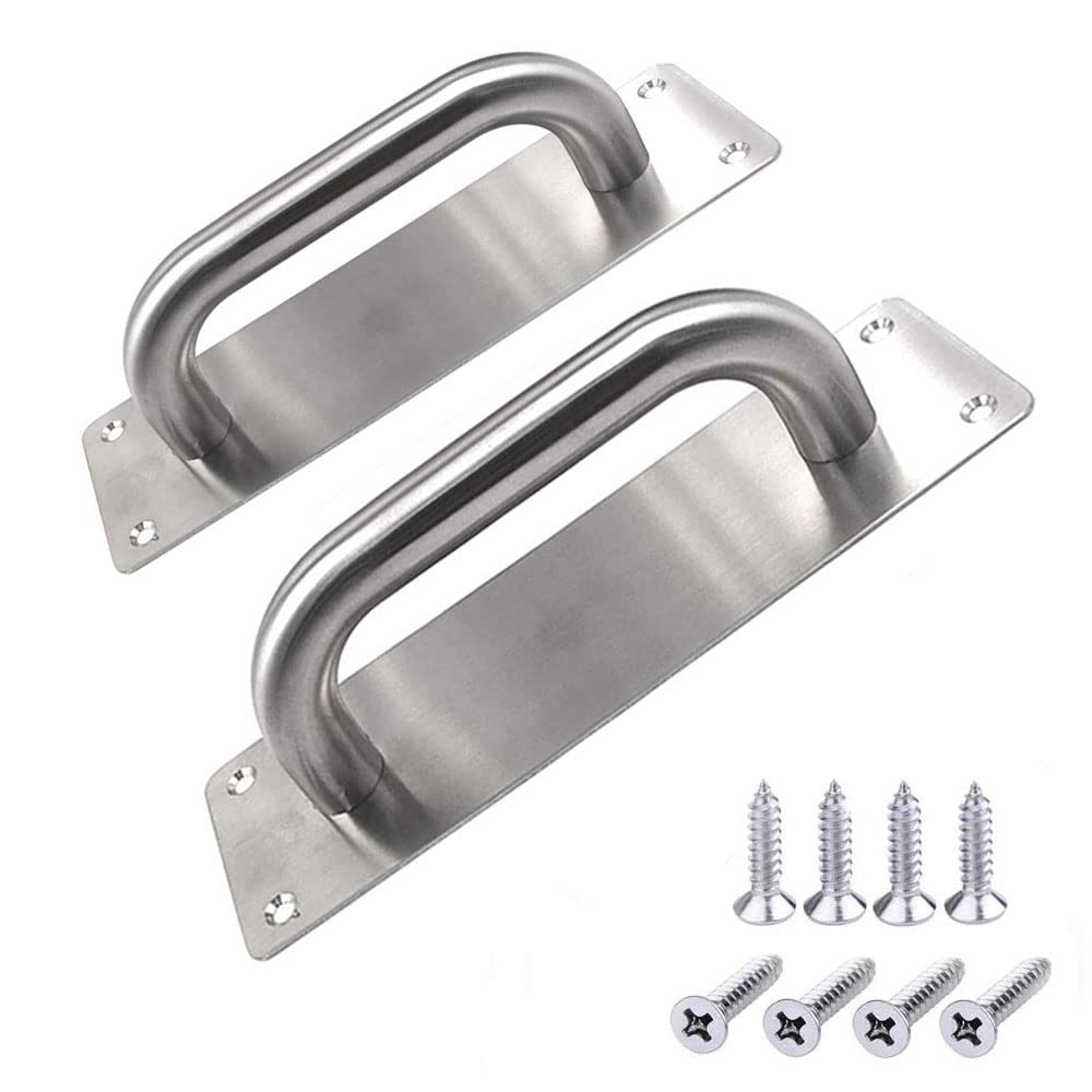 WANLIAN Stainless Steel Push Pull Door Plate Handle - 2Pcs Heavy Duty