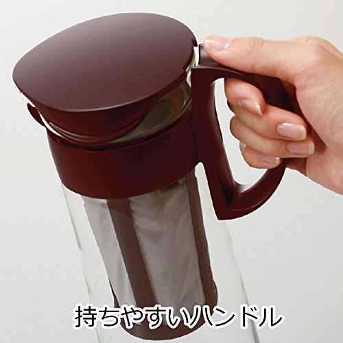 Hario Mizudashi Cold Brew Coffee Pot – 1000ml Glass Brewer, Brown
