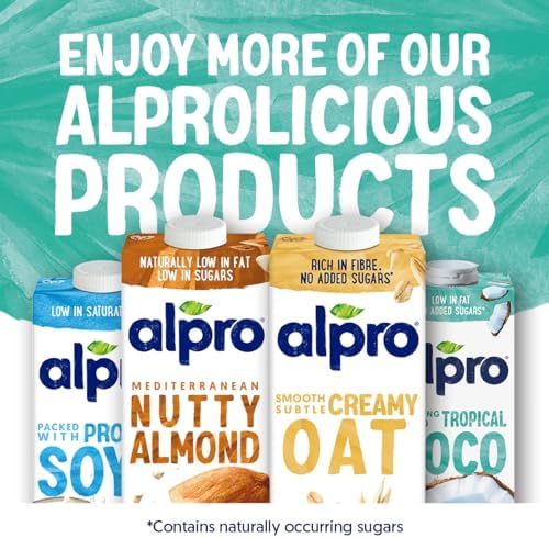 Alpro Coconut Plant-Based Drink – Vegan & Lactose Free Milk – 1L (Pack of 8)
