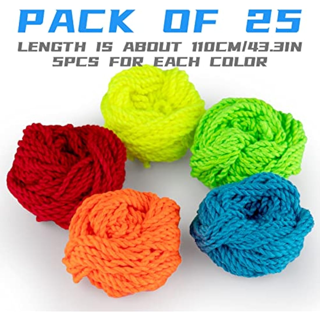 Professional Polyester Yoyo Strings - 25 Pack Multi-Color
