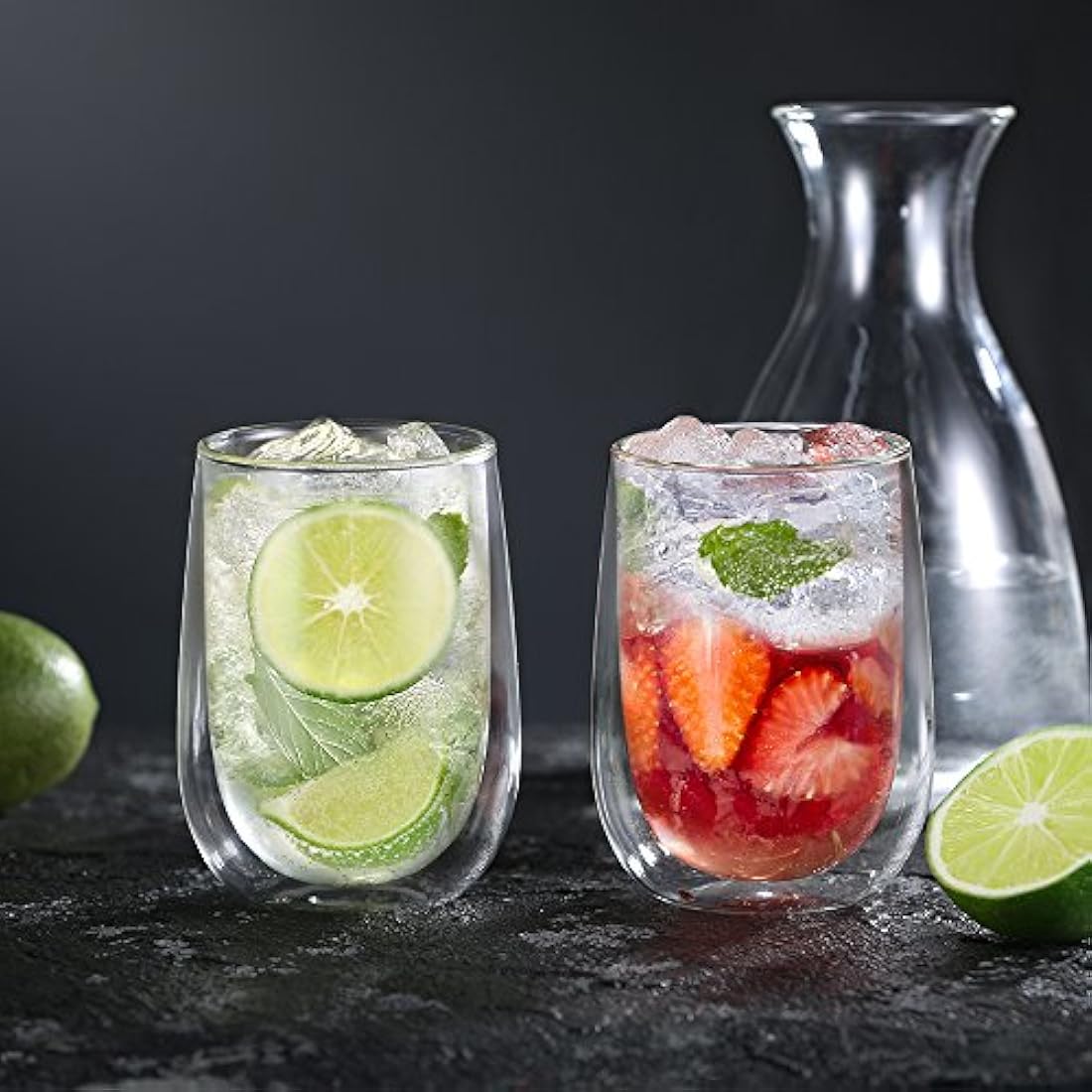 Glastal Double Walled Coffee Glasses – 6x350ml Borosilicate Glass Mugs