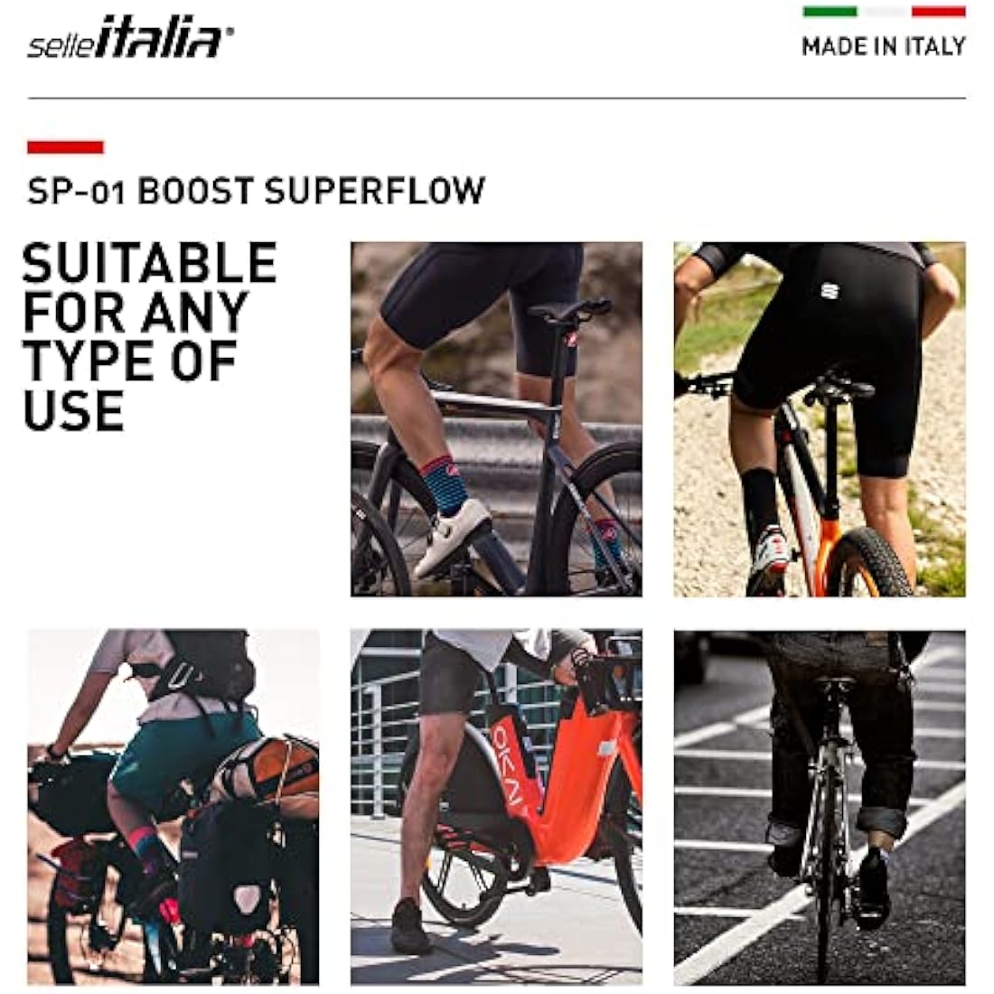 Selle Italia SP01 Boost Superflow Road Saddle - White Fibra-Tek L3