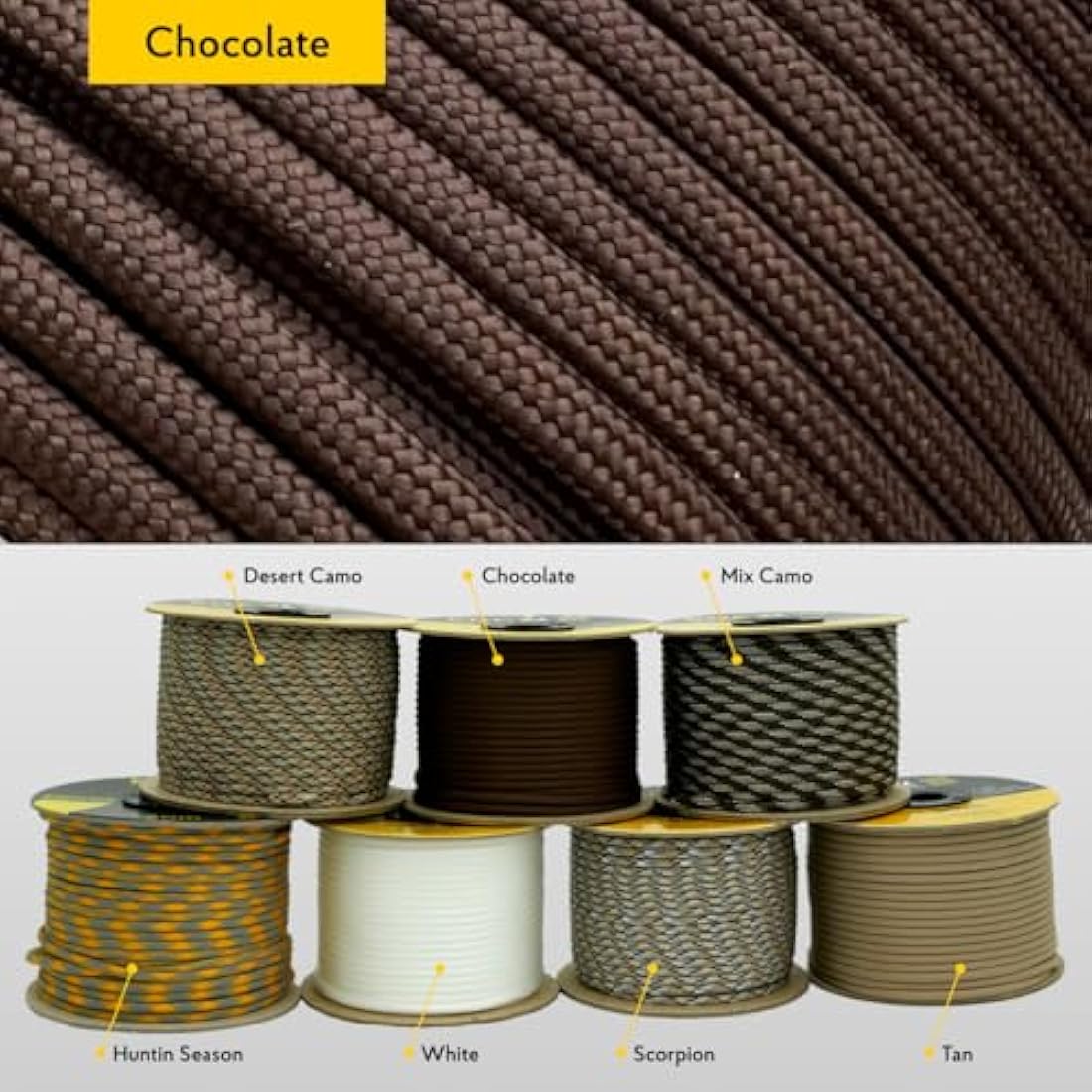 EDCX 550 Paracord – 4mm 7-Strand Nylon Rope for Camping and DIY