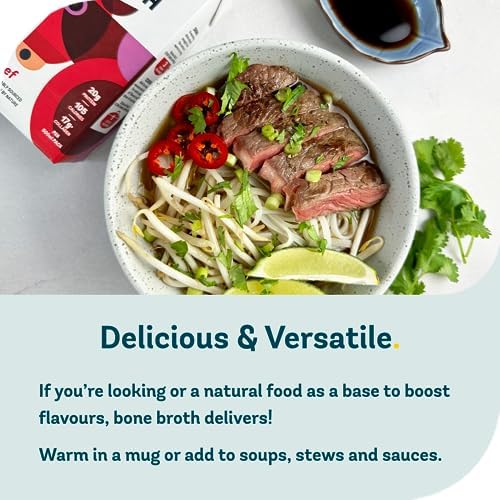 Freja Grass-Fed Beef Bone Broth | Collagen & Protein | 6 x 500ml Cartons