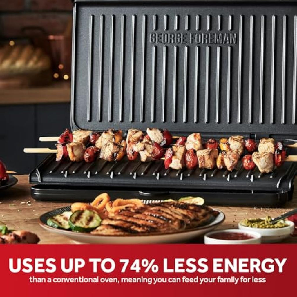 George Foreman Large Fit Electric Grill – 2400W Non-Stick Panini Press