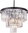 Wellmet 20" Crystal Chandelier – 3-Tier Modern 7-Light Pendant Fixture