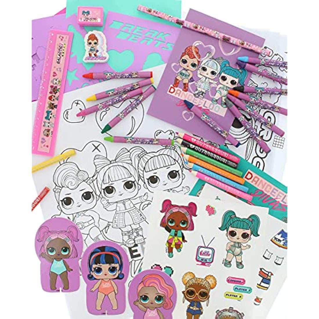 LOL Surprise Large Art Set | Kids Colouring Kit with Stickers