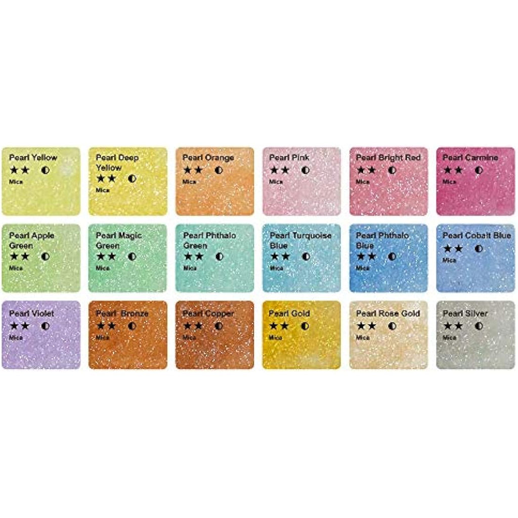 Artecho Metallic Watercolour Paint Set | 18 Colors with Water Brush Pen