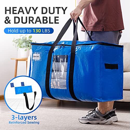 TAILI Heavy Duty Moving Bags | 6 Pack Extra Large Waterproof Storage