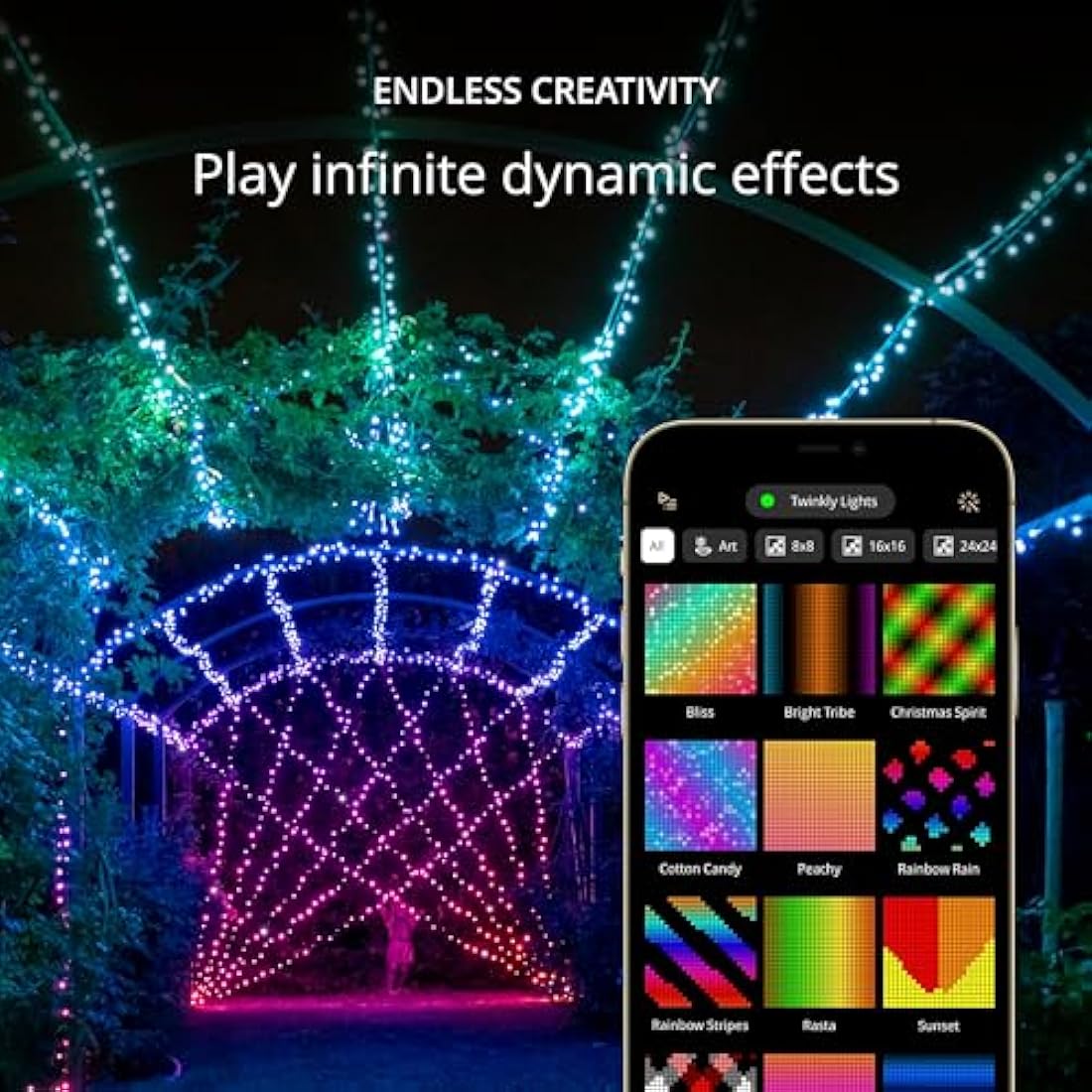 Twinkly Strings 250 LED RGB Smart Light String | App-Controlled, 20m
