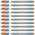 Schneider Slider Memo XB Ballpoint Pen - Orange Ink, Pack of 10