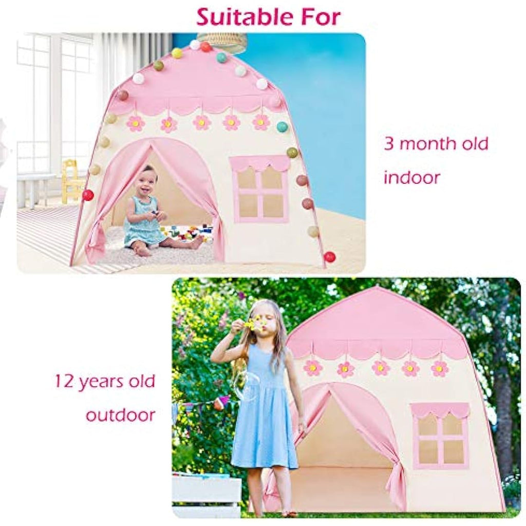 Labeol Princess Castle Play Tent | Large Kids Playhouse with Lights