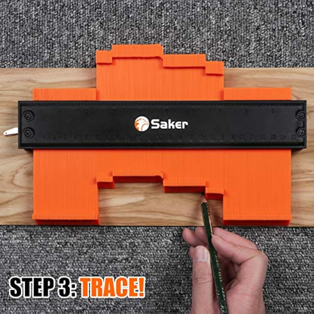 Saker Contour Gauge Profile Tool with Lock | 5 & 10 Inch Shape Duplicator