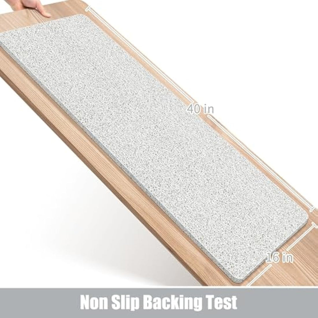 Loofah Shower Mat – Non-Slip Quick-Dry Bathtub Mat, White