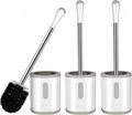 Toilet Brush and Holder 3-Pack – Stainless Steel Handle