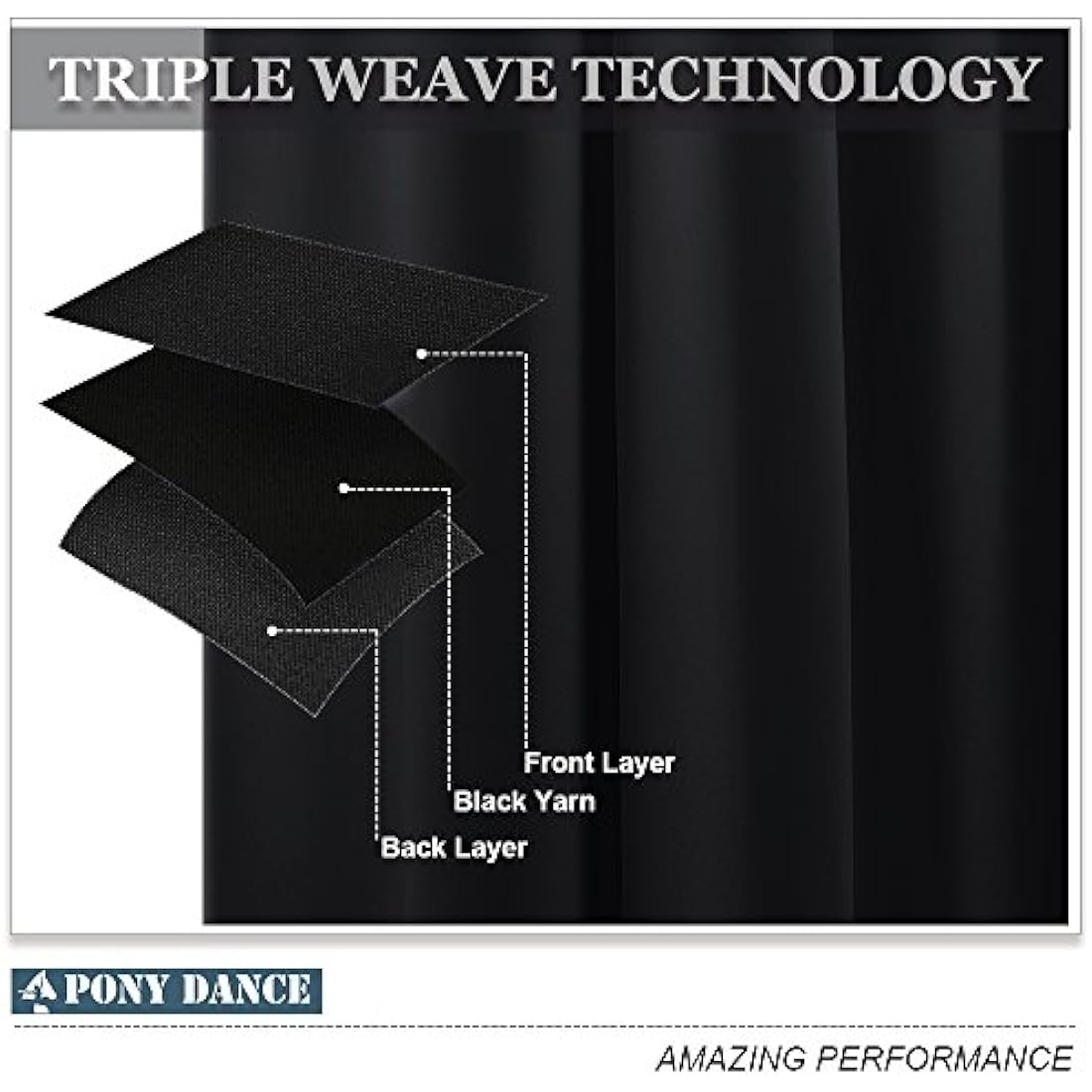 PONY DANCE Blackout Eyelet Curtains – Thermal Insulated 45 Inch Drop, 2 Panels