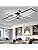 EIDISUNY Modern LED Ceiling Light – 94W Dimmable Rectangle with Remote