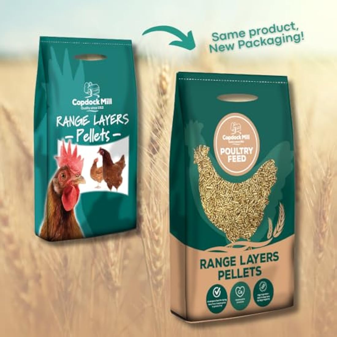 Copdock Mill Range Layers Pellets - 100% Natural Chicken Feed, 5kg