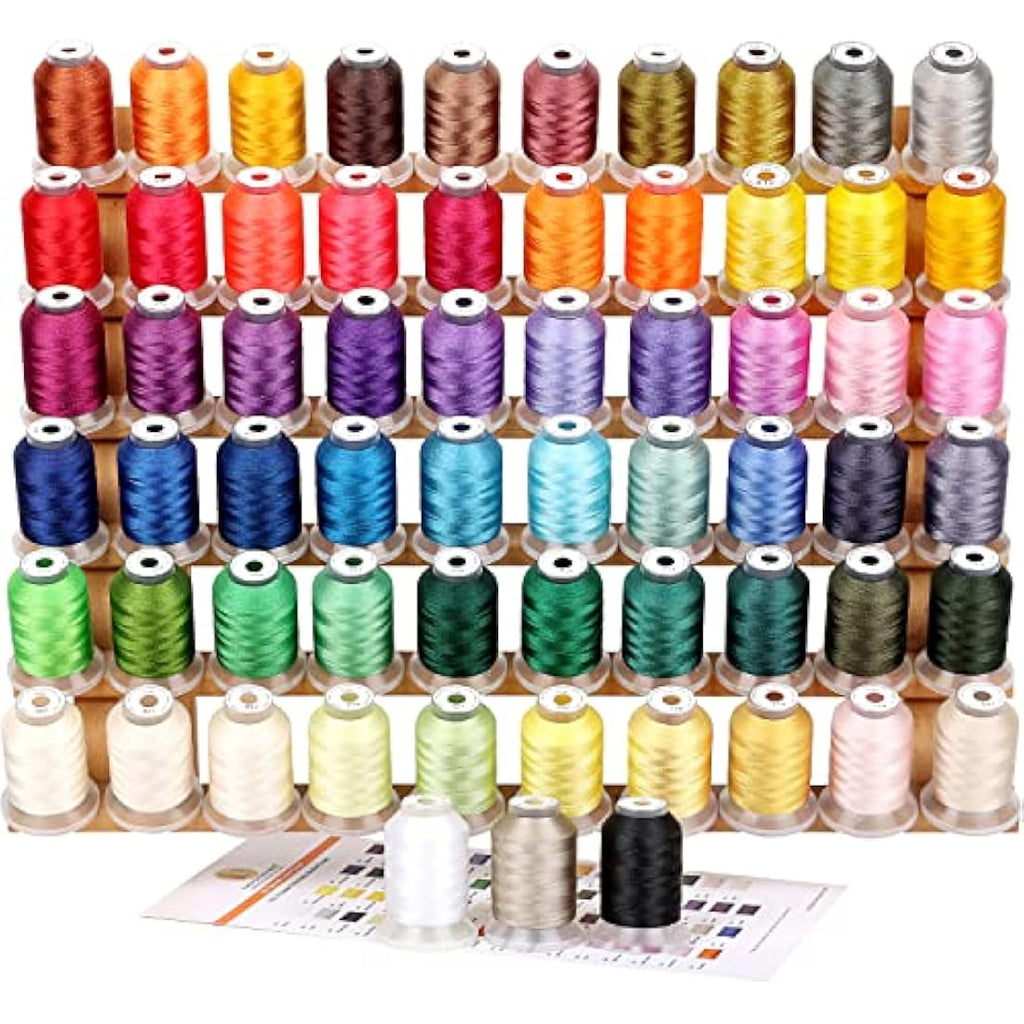 New brothread 63 Brother Colors Polyester Embroidery Thread Kit - 500M