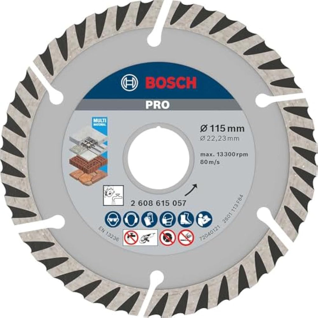 Bosch PRO Multi Material Diamond Cutting Disc – 115mm for Concrete