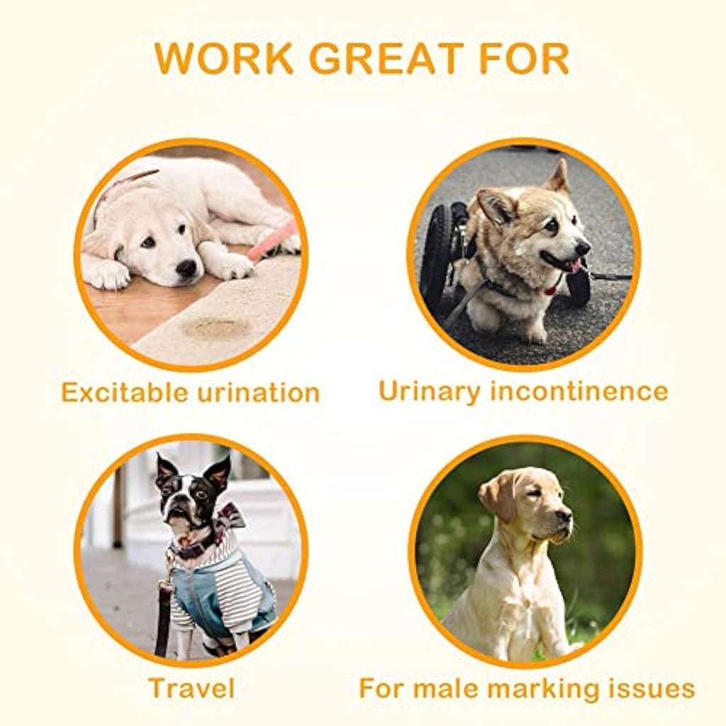 Dono Male Dog Wraps – Disposable Absorbent Belly Bands, Medium, 60 Count