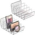 InterDesign Cosmetic Palette Organizer – 5-Section Vanity Storage, 2-Pack