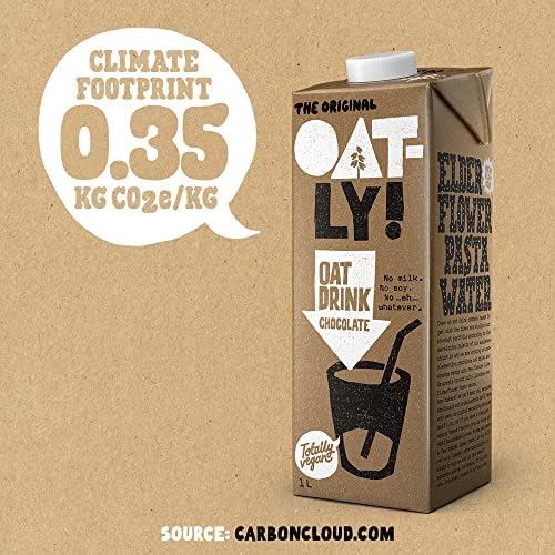Oatly Chocolate Oat Milk Drink – Dairy Free Vegan Beverage (6 x 1L)