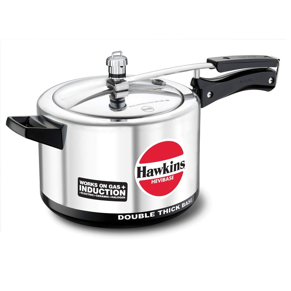 Hawkins Hevibase 5L Induction Aluminum Pressure Cooker – Silver