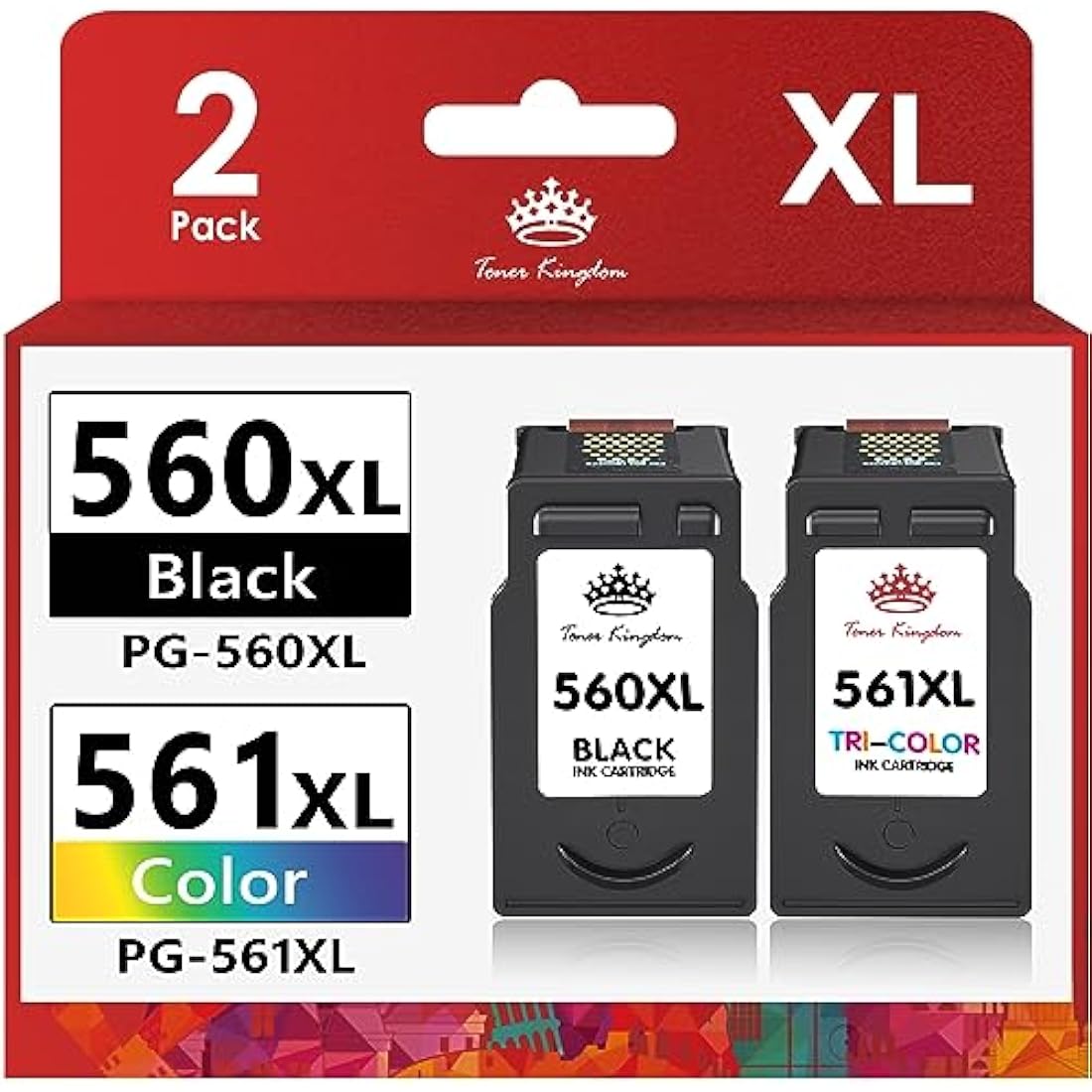 Toner Kingdom PG-560XL CL-561XL Ink Cartridges for Canon Pixma TS5350
