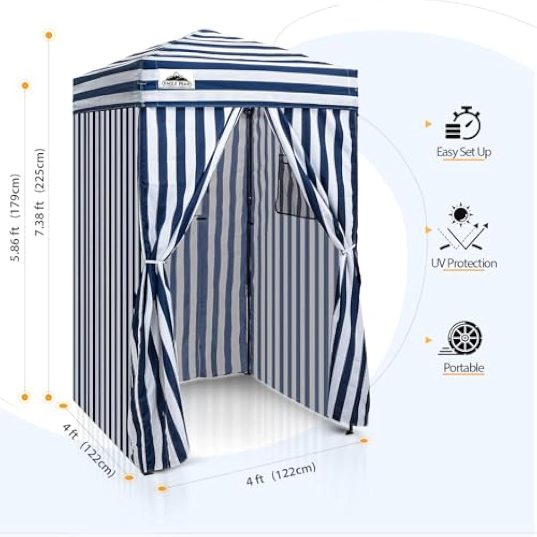EAGLE PEAK Pop-up Privacy Changing Room – 4x4 Portable Cabana Canopy