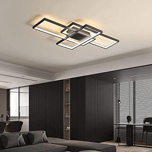 Modern LED Ceiling Light | 50W Dimmable Square Lamp with Remote