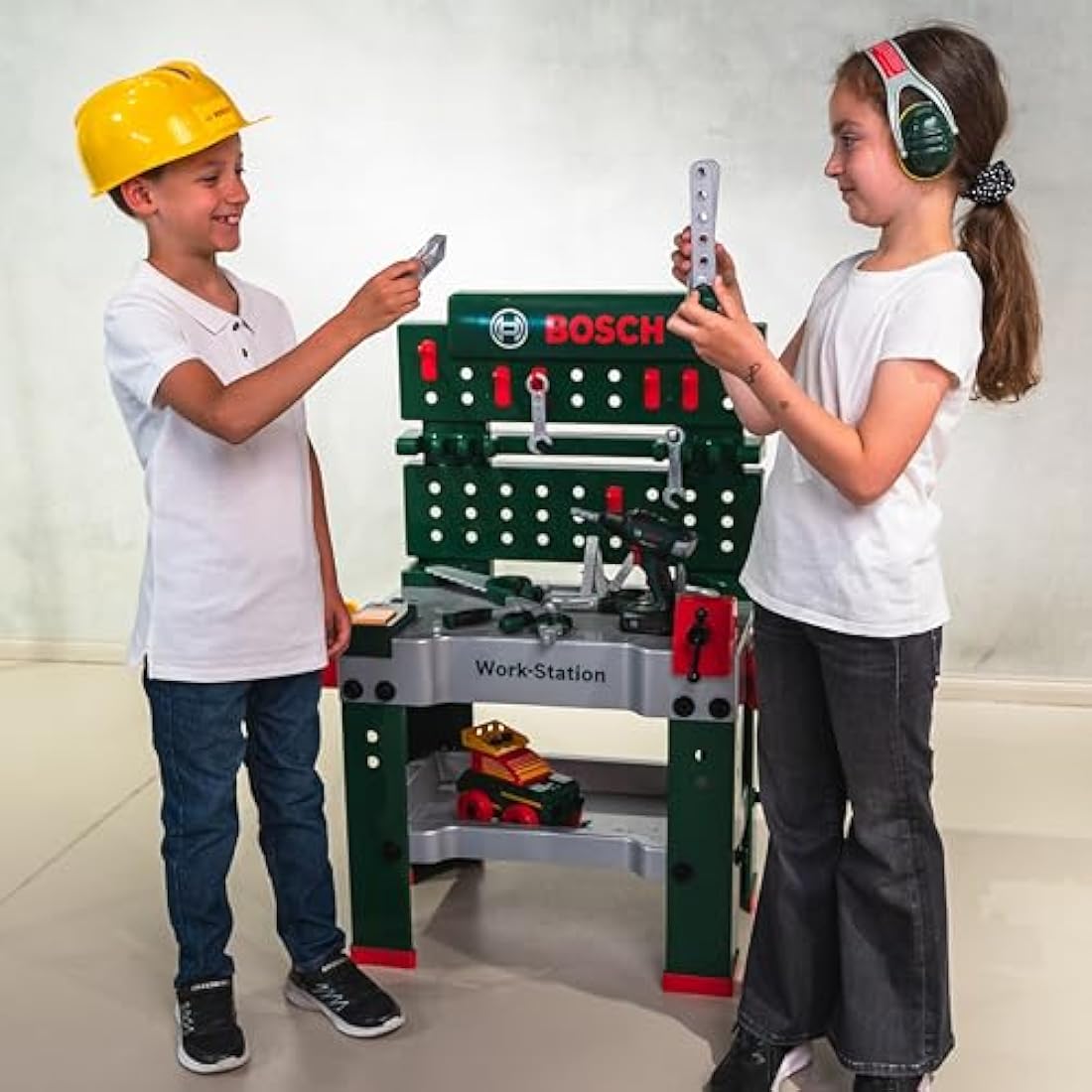Theo Klein Bosch Workbench No. 1 | 150-Piece Kids Toy Tool Set