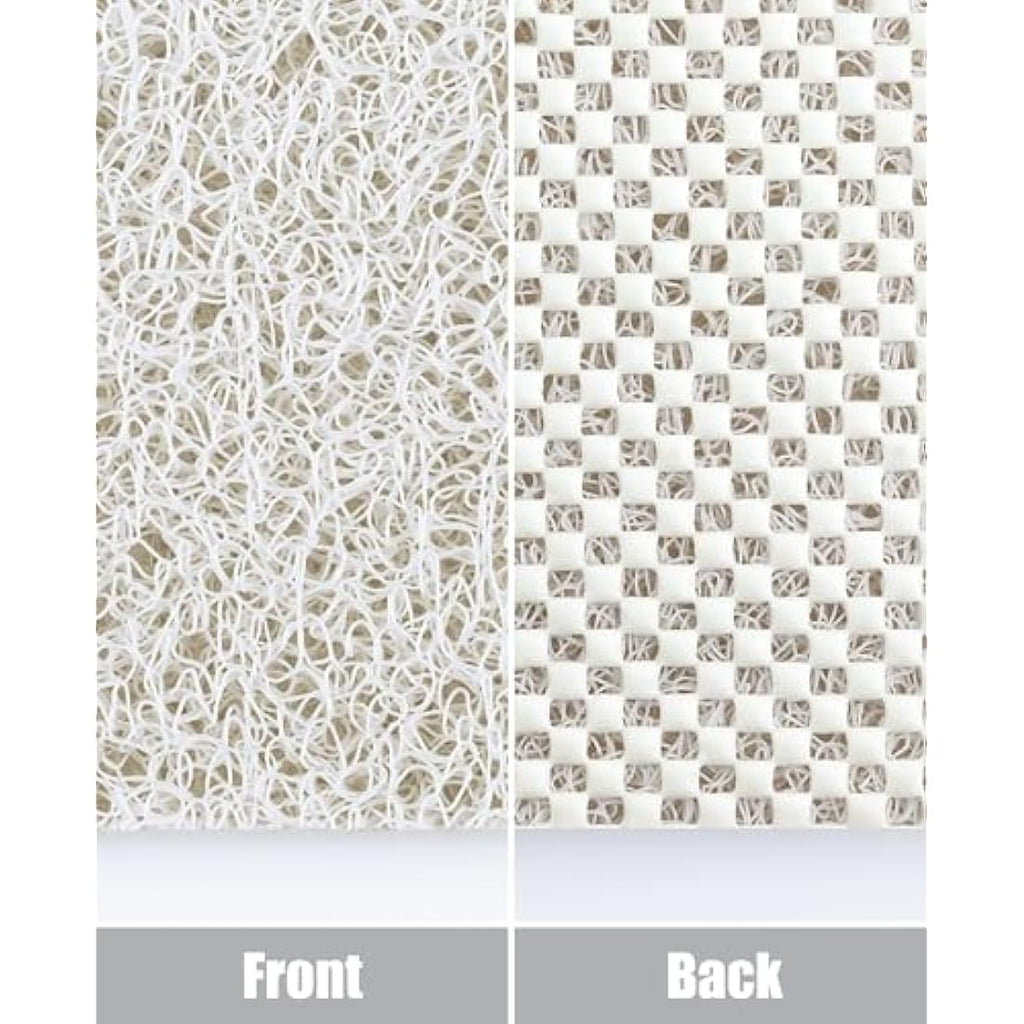 Loofah Shower Mat – Non-Slip Quick-Dry Bathtub Mat, White