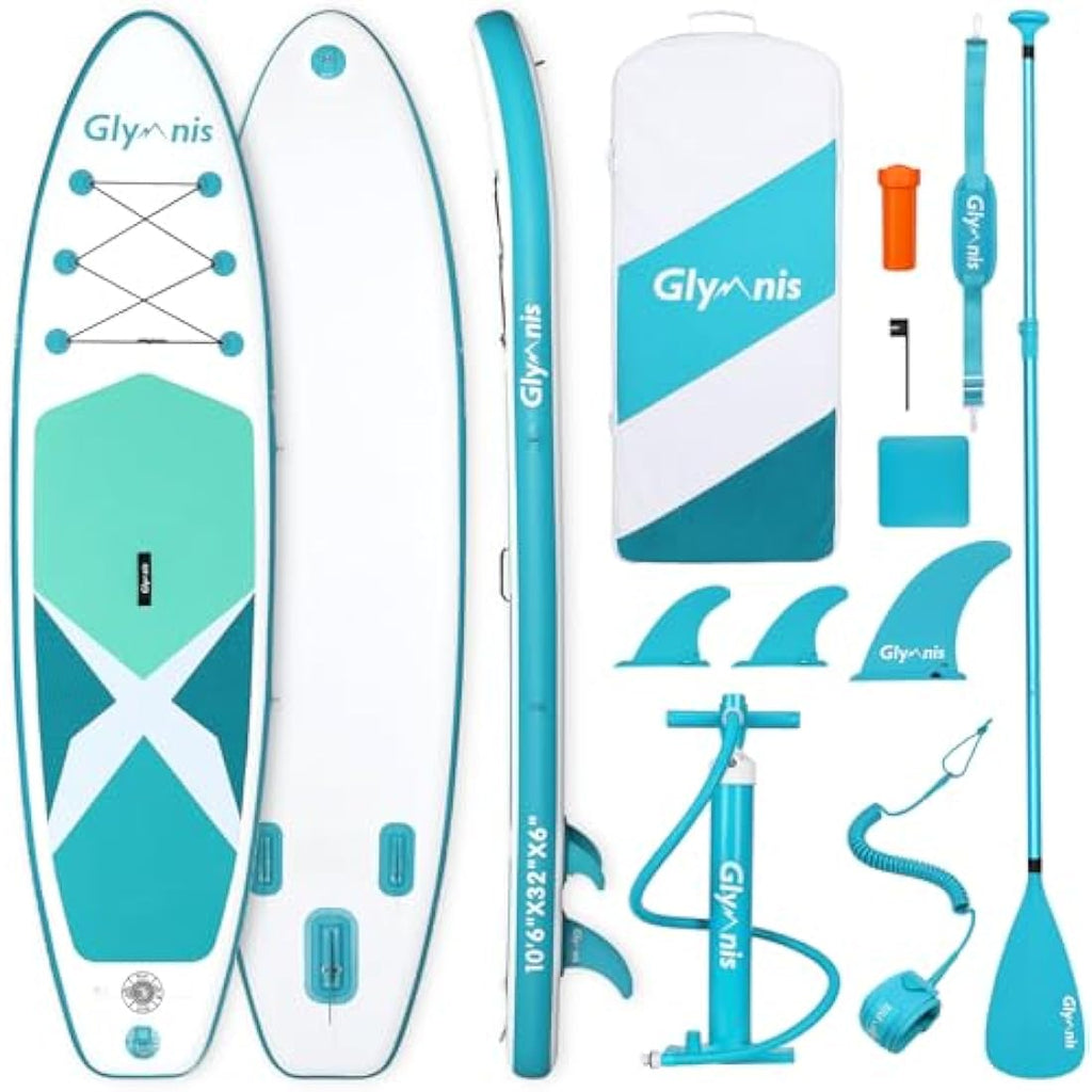 Glymnis Inflatable Stand Up Paddle Board - 10'6" Military Grade SUP Kit