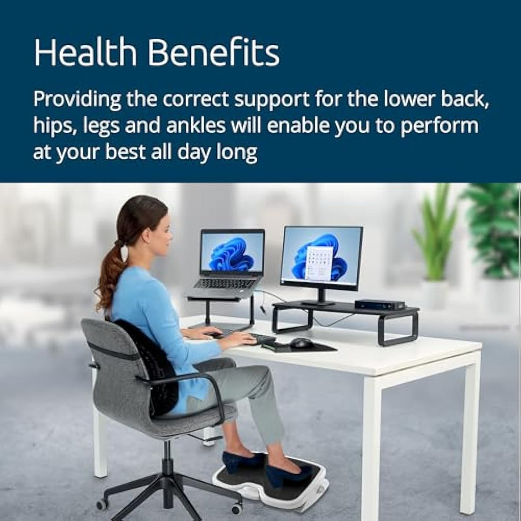Kensington SoleMate Plus Ergonomic Foot Rest – Adjustable Grey (56146)