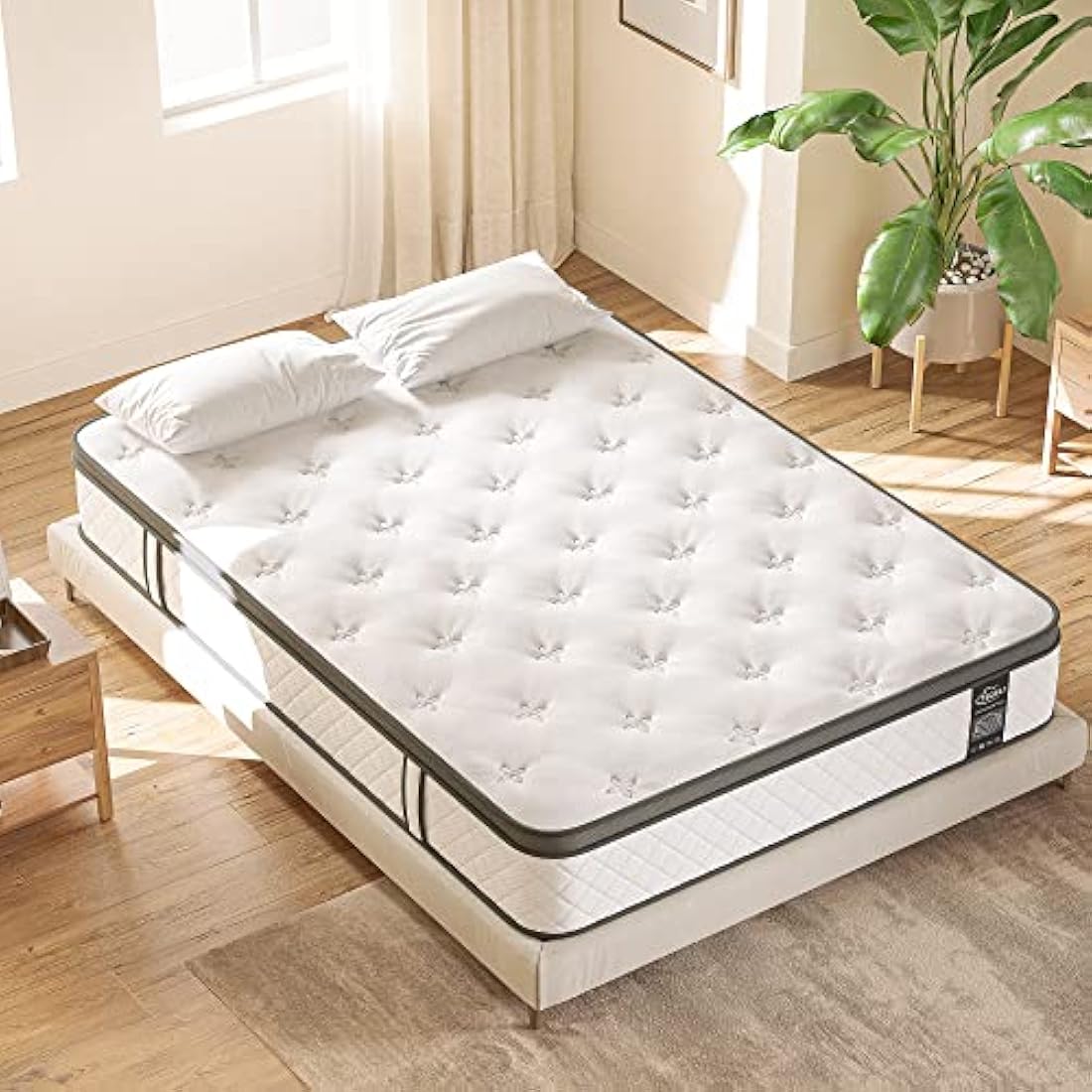 TeQsli 3FT Single Hybrid Mattress - 10 Inch Gel Memory Foam Pocket Spring