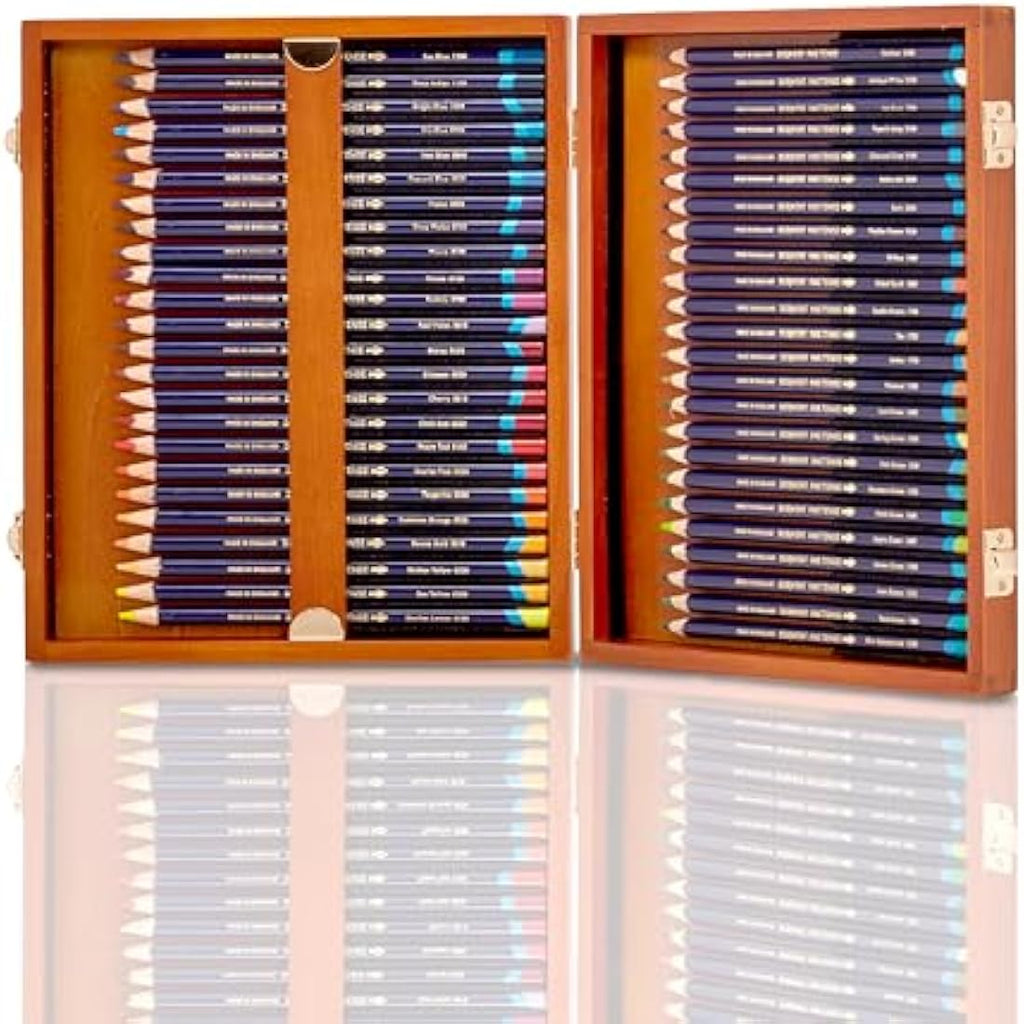 Derwent Inktense Permanent Watercolour Pencils - 48 Set in Wooden Box