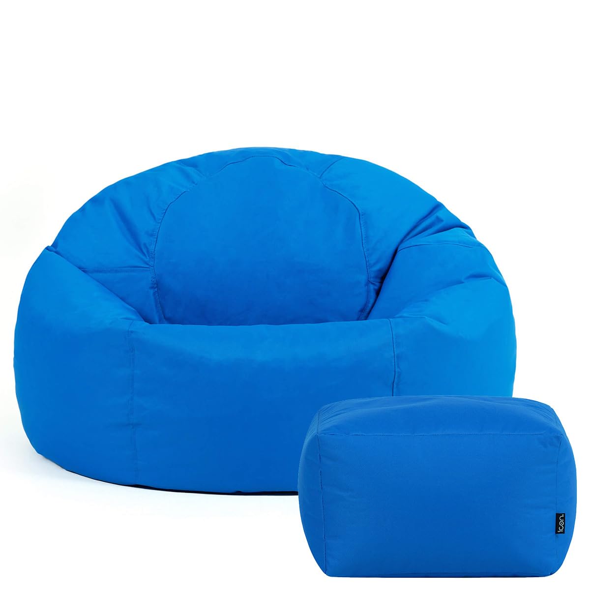 Bean Bag Bazaar Kingston Outdoor Bean Bag & Footstool with Filling, Blue - image 5