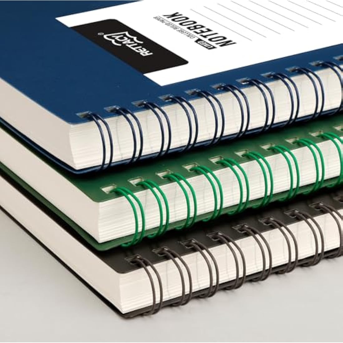 RETTACY B5 Spiral Notebook – 300 Pages College Ruled 100gsm – Navy Blue
