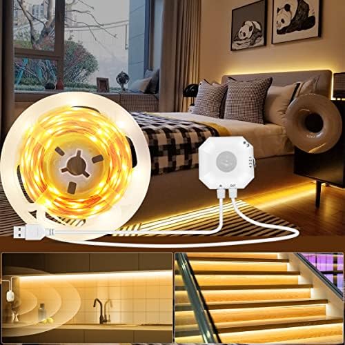 Motion Sensor LED Strip Lights – 3M Warm White Night Light