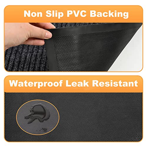 Nisorpa Hallway Runner Rug | 90x500cm Non-Slip Washable Polyester Mat