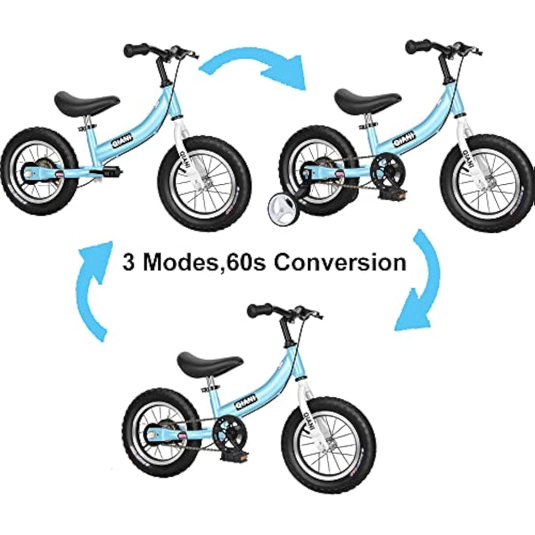 2-in-1 Balance Bike for Toddlers with Pedals & Brakes